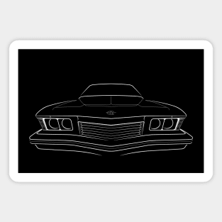 1973 Buick Riviera - front stencil, white Magnet